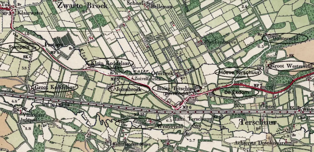 Overzichtskaart wandeling